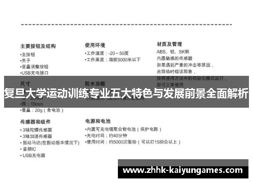 复旦大学运动训练专业五大特色与发展前景全面解析